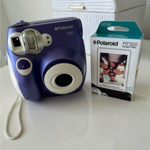 POLAROID pic 300 / instax purple camera + pack of prints